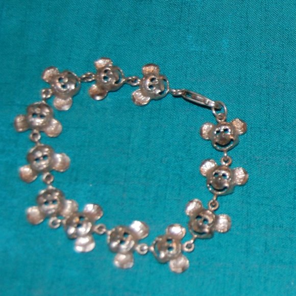 Silver Tone Collectable Mickey Mouse Bracelet 7" - Picture 11 of 15